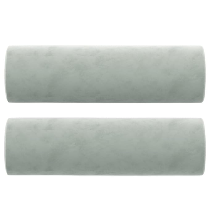 vidaXL - Sierkussens - 2 - st - 15x50 - cm - fluweel - lichtgrijs