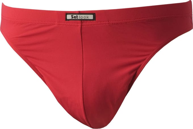 Look heren string micro 1478 - Microfiber mannen string - Donkerblauw - Zwart - Rood - Rood / L