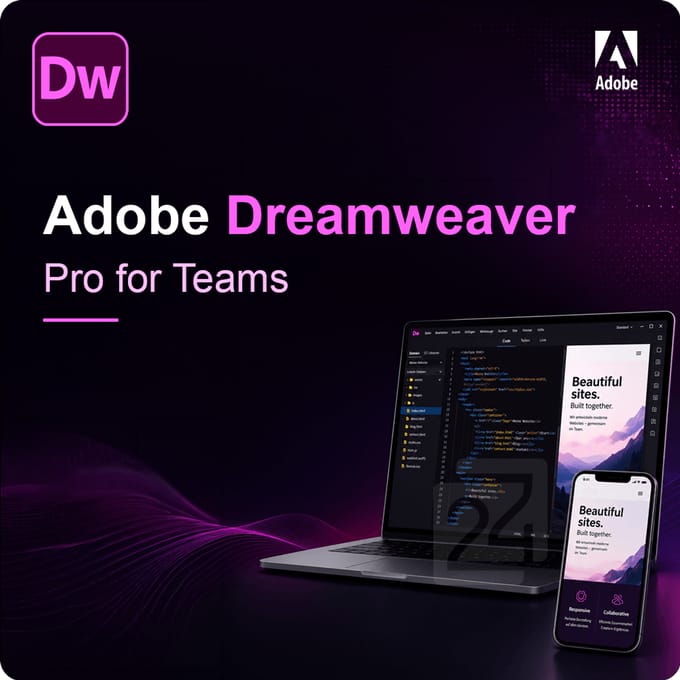 Adobe Dreamweaver - Pro for Teams 1 - 9 Gebruiker(s)