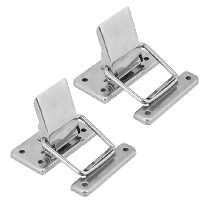 2 stuks Roestvrij Staal Hardware Kast Kist Veerbelaste Vergrendeling Knevel Sluiting