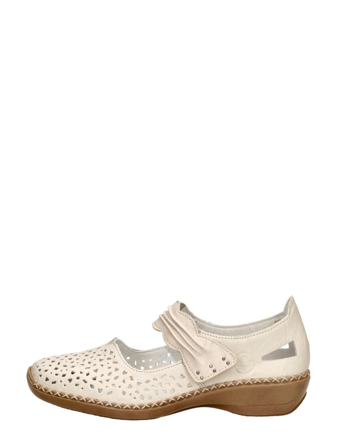 Rieker Dames Bandschoen - 41399-60 Lichtbeige - Maat 42