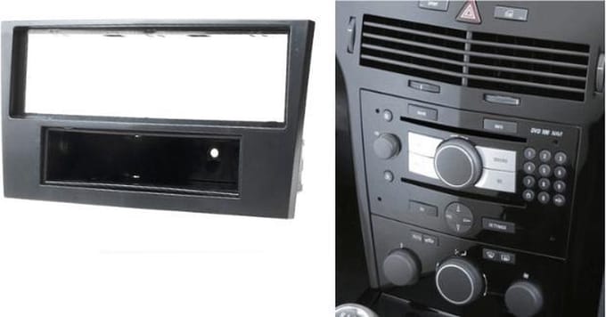 1din autoradio frame Opel Astra (G) kleur zwart
