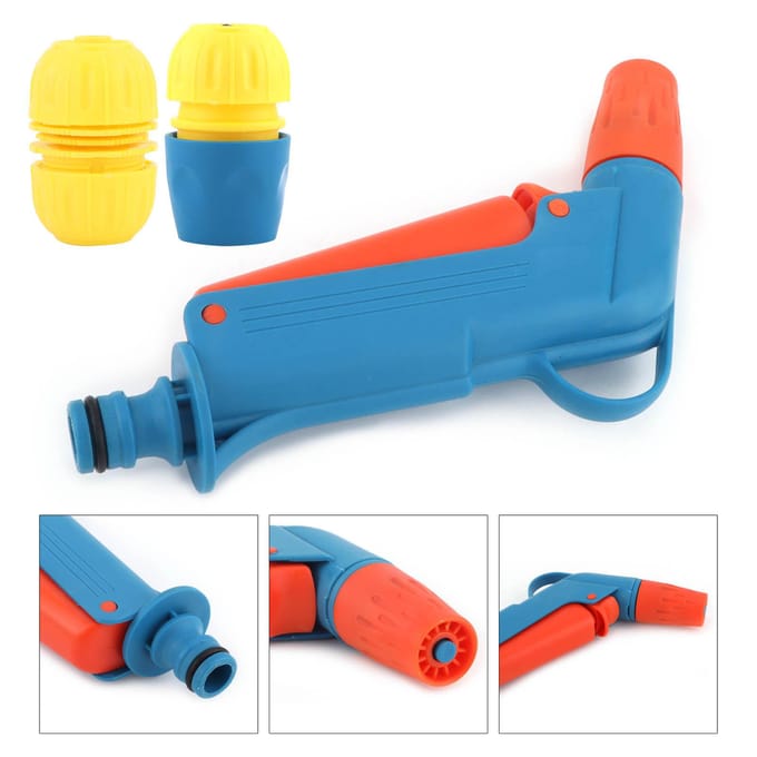 Hogedruk Waterspuitpistool Draagbaar Sproeikop Auto Wassen Schoonmaken Tuingereedschap 11837 blue