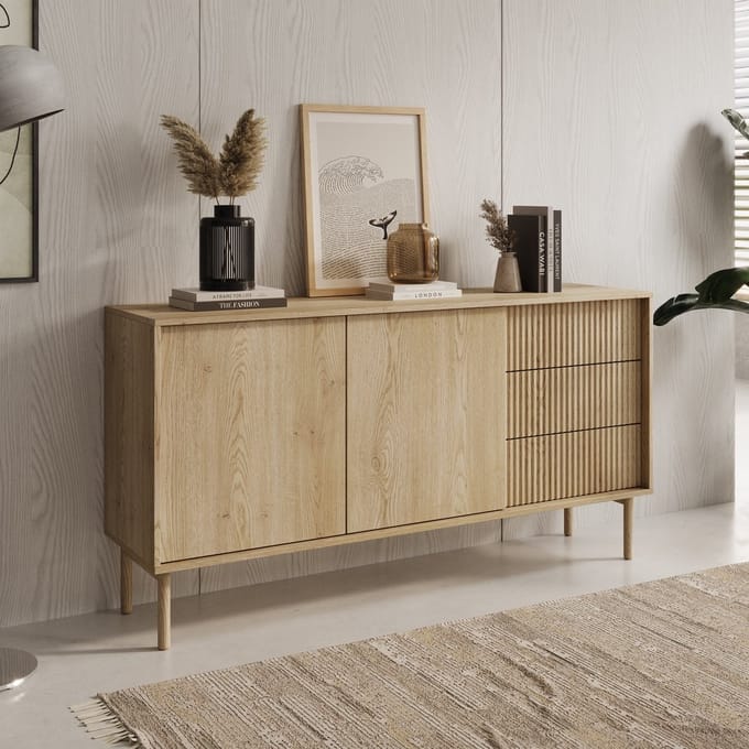 Meubella - Tenerife - Dressoir - Eiken - 154 cm