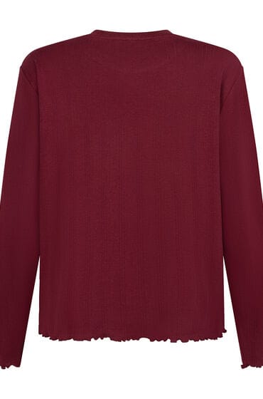 Hunkemöller Pyjama Top Loose Pointelle Rood