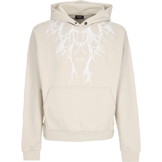 Mannen lichtgewicht Hoodie White Lightning Hoodie Beige