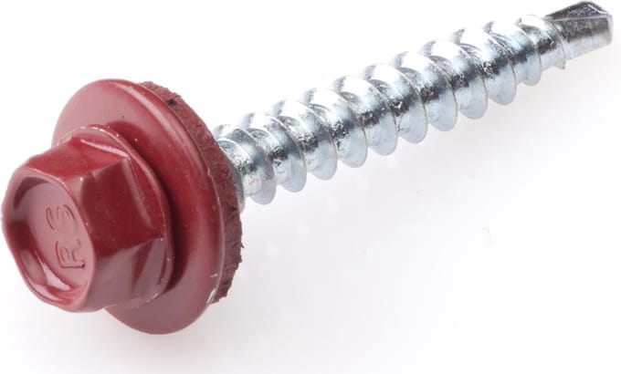 Damwand- Plaatschroeven Rood M/Ring 4.9X35mm - 50 stuks