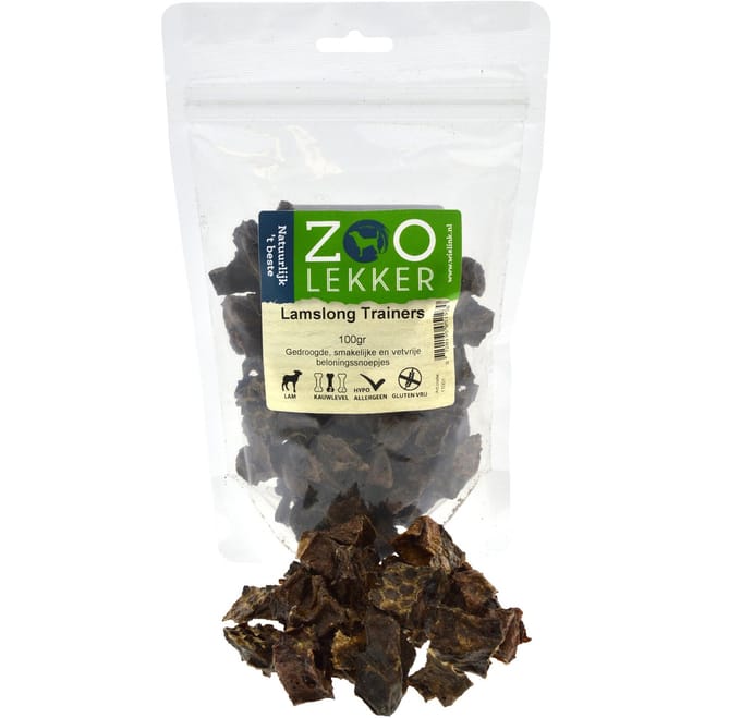 Zoolekker Lamslong Trainers 100 gram