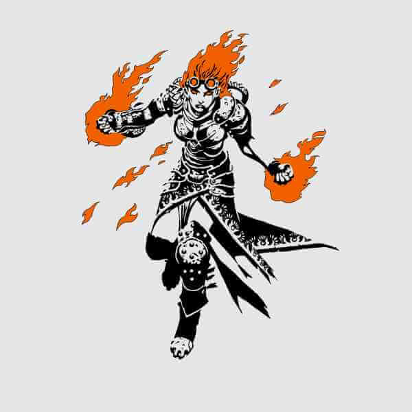 Magic The Gathering Chandra Character Art T-shirt - Grijs - M