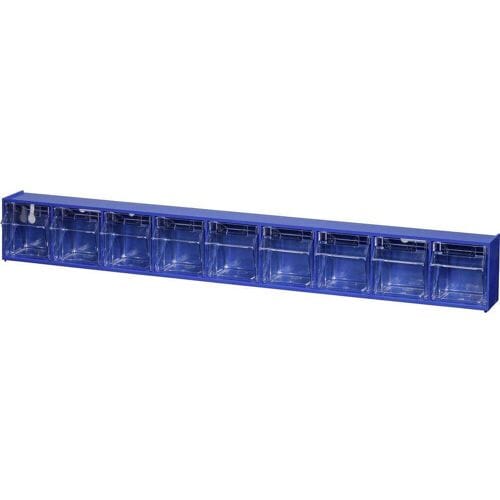 Allit 464450 Assortimentsbakken VarioPlus ProFlip 9 Vouwbaar (b x h x d) 600 x 77 x 65 mm Blauw, Transparant 1 stuk(s)