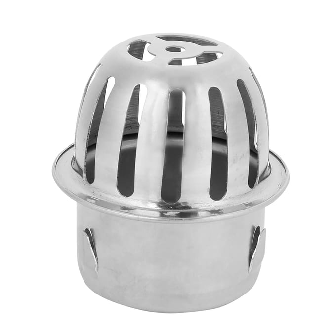 Siphon de sol rond en acier inoxydable pour une utilisation domestique, salle de bain, extérieure, cour, balcon(75mm/3in) white