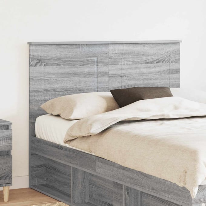 vidaXL - Hoofdbord - Grijze - Sonoma - 100 - cm - Geconstrueerd - hout
