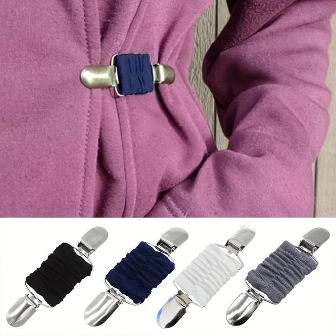 Pince à vêtements élastique Broches Pull Châle Cape Épingles pour femmes Filles Vêtements blanc