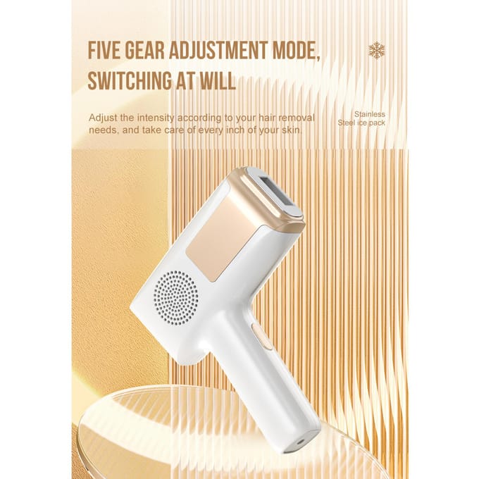 Permanent IPL-ontharingsapparaat met saffierkoelsysteem Pijnloze haarverwijderaar voor thuis UK Plug zwart