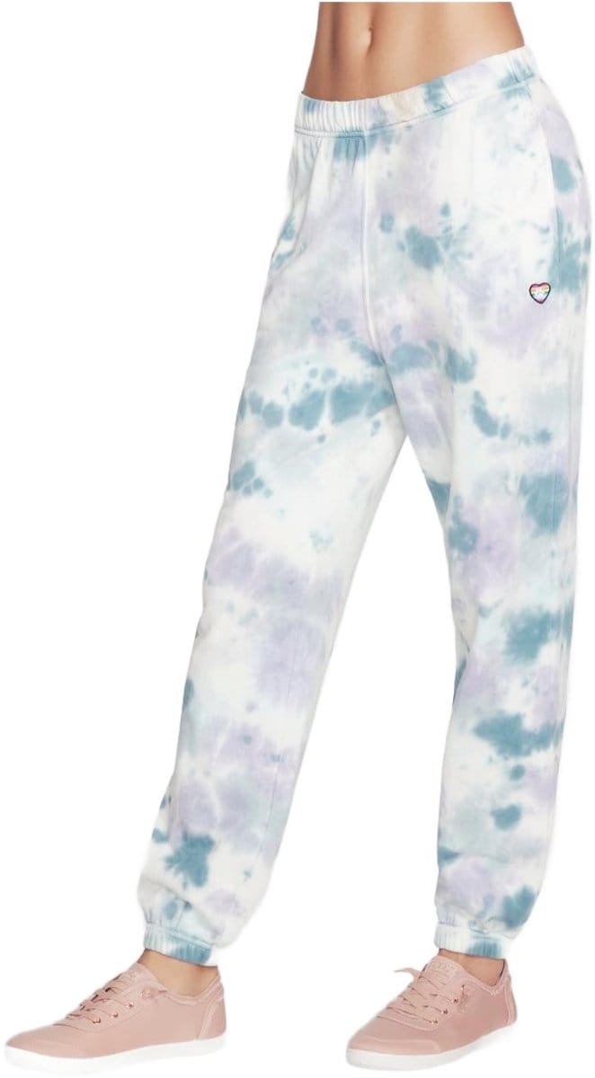 SKECHERS damesjoggingbroek met wolkjes- en tie-dyeprint, M