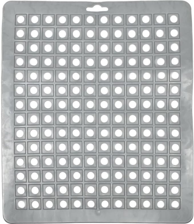 Benson Gootsteenmat - vierkant - grijs - 25 x 29 cm - spoelbakmat - bescherming