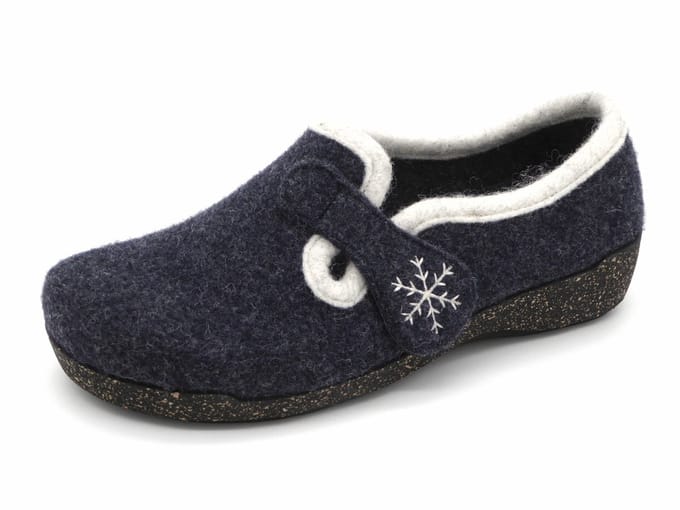 Fischer Dames Pantoffel - 205620-501 Jeansblauw - Maat 41