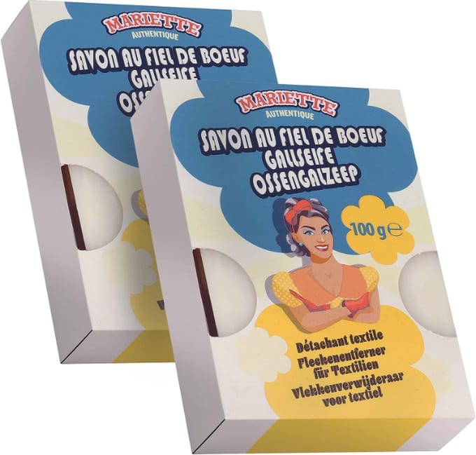 Authentieke ossengalzeep - Vlekkenverwijderaar voor textiel - 100g - Mariette pack of 2
