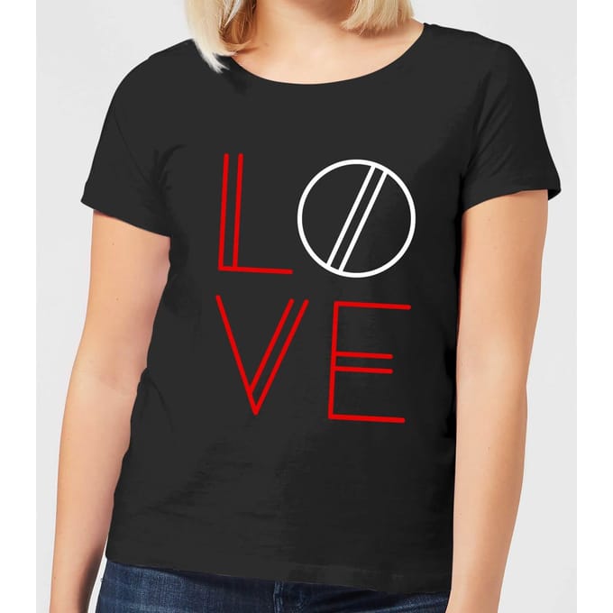 Love Geo Dames T-shirt - Zwart - 3XL