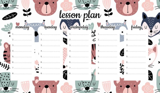 Wallvy Plan - Magnetisch Lesrooster - 30x17,5CM - Dieren in het Bos