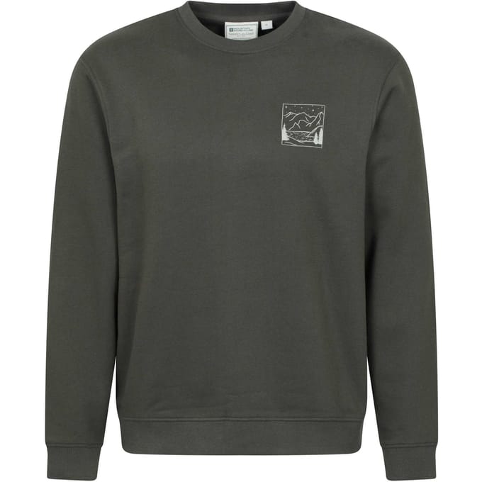 Mountain Warehouse Heren Scene Sweatshirt (Khaki Groen)