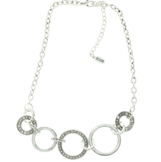 Behave - Schakelketting met steentjes 41 cm - Nikkelvrij - Mode-accessoire