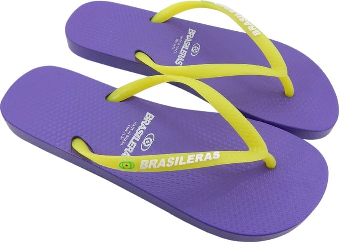 Brasileras Slippers dames- Paars/geel- 34/35