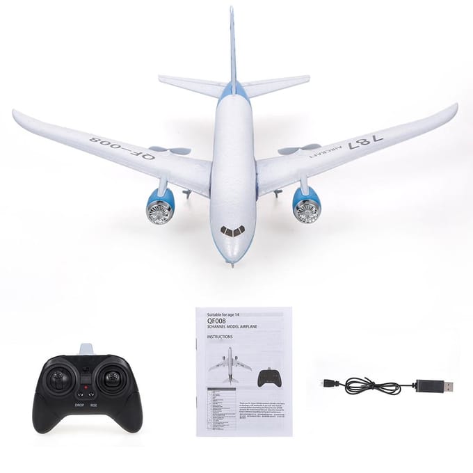 Boeing 787 3CH RC 2.4G RC Avion RTF à voilure fixe Radiocommandé blanc