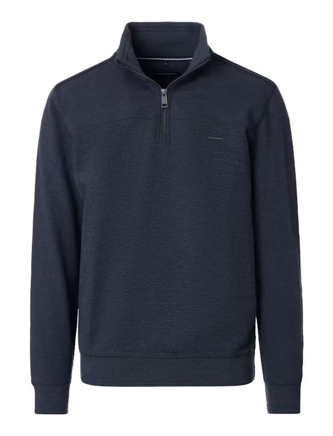 CASA MODA comfort fit sweat schipperstrui - donkerblauw
