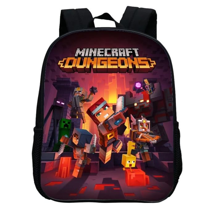 Bedrukte Kleuterschooltas, Cartoon Minecraft 12-Inch Rugzak, Licht En Casual 12inch backpack