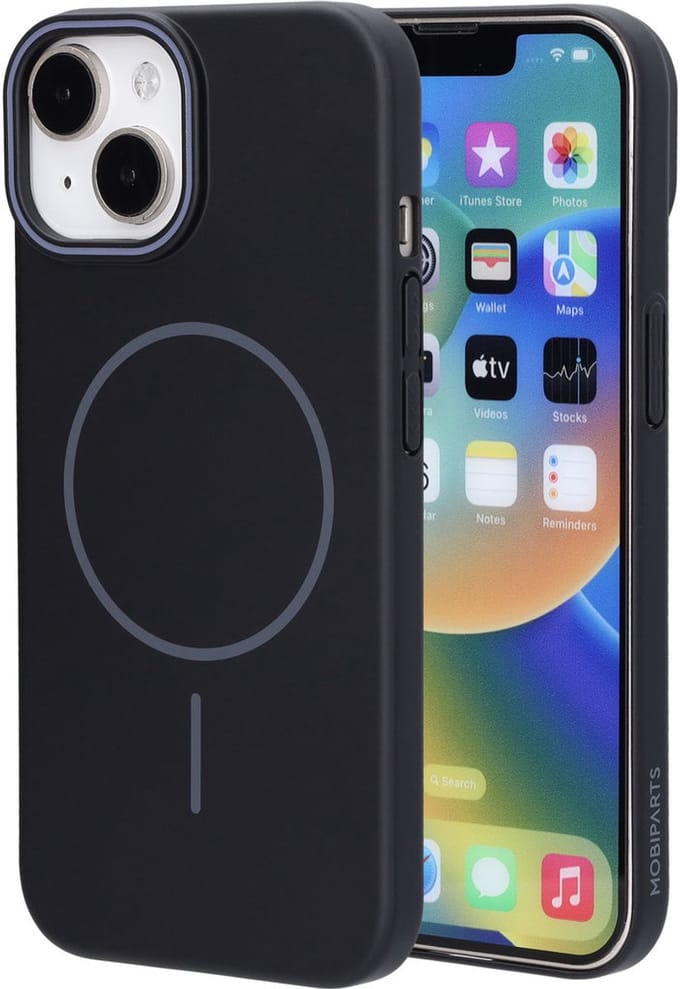Mobiparts Slim Line Case geschikt voor Apple iPhone 15 - MagSafe Onyx - Zwart