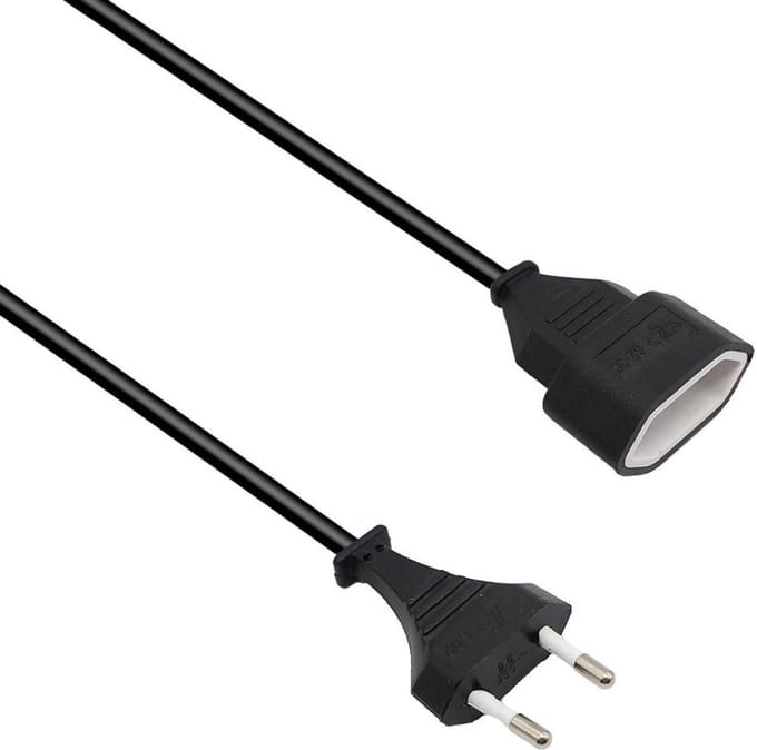 Allteq - Euro verlengkabel - Zwart - 3 meter