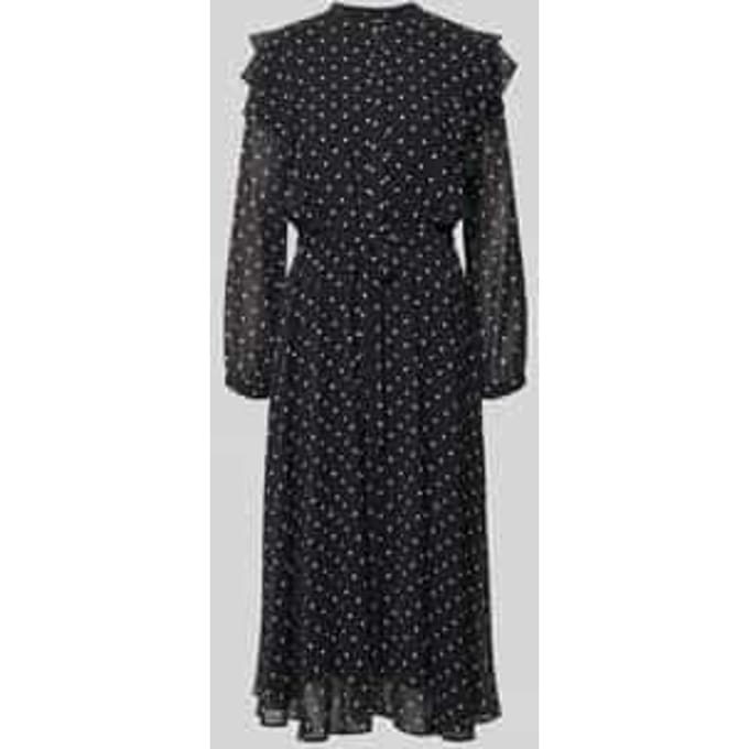 Midi-jurk in all-over look met Strikceintuur
