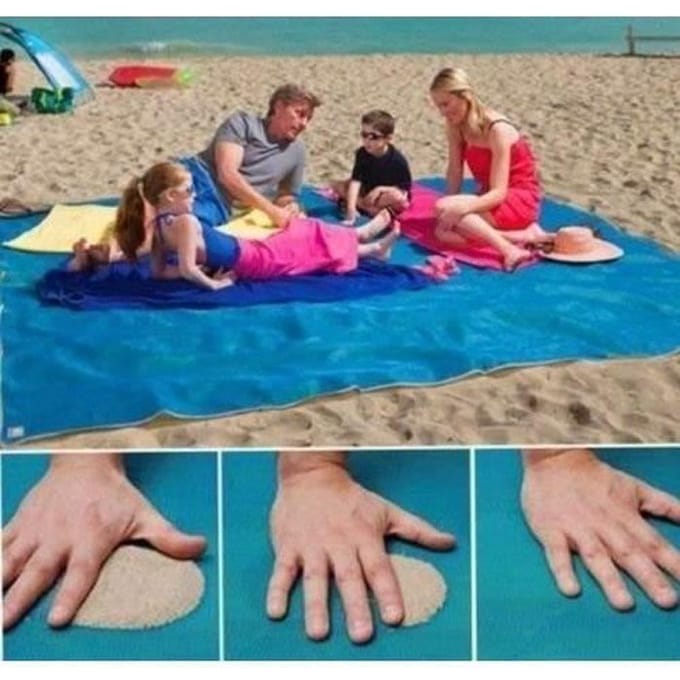 Drap de plage - ROKOO - ET11774 - Anti-sable - Imperméable - 150 x 200 cm bleu