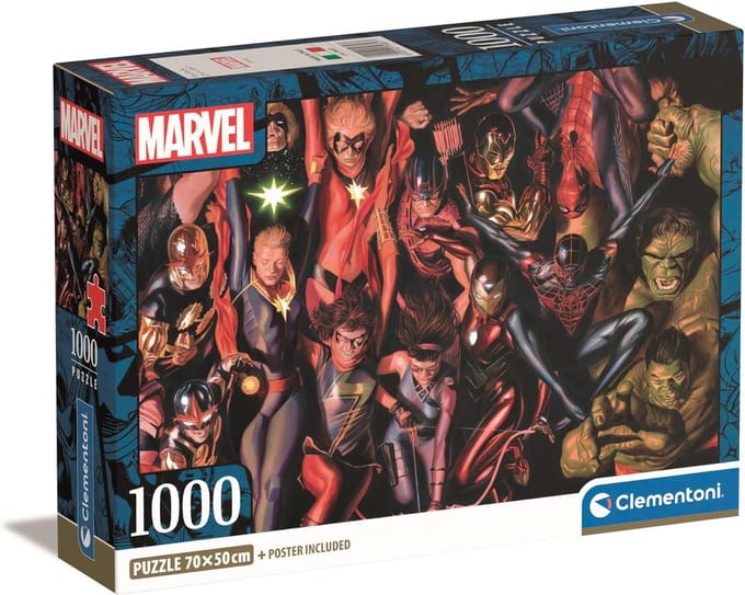 Clementoni - Puzzel - 1000 Stukjes - Marvel - Met poster