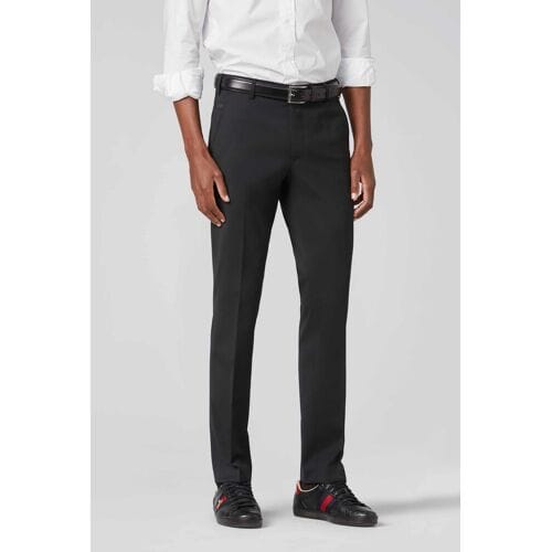 Meyer Broek Bonn Modern Fine Gabardine Bistretch Wool Blend Zwart / male