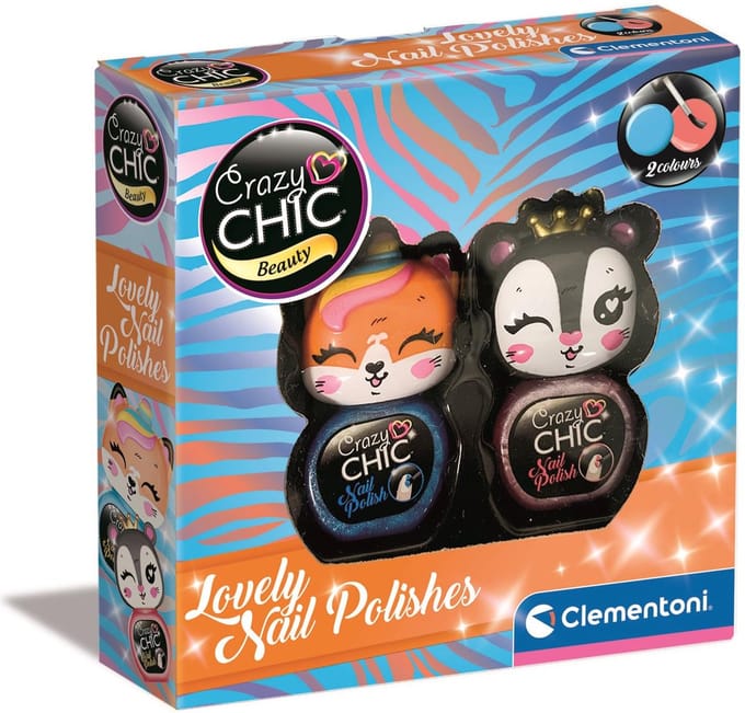 Clementoni - Crazy Chic - Lovely Nagellak - Set van 2 - Make-up voor kinderen - vanaf 6 jaar