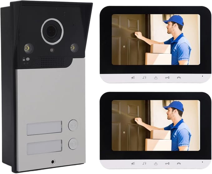 Draadloze Deurbelcamera - WIFI Video Intercom - Beveiliging Thuis - 7 Inch Scherm - 120 Graden Hoek