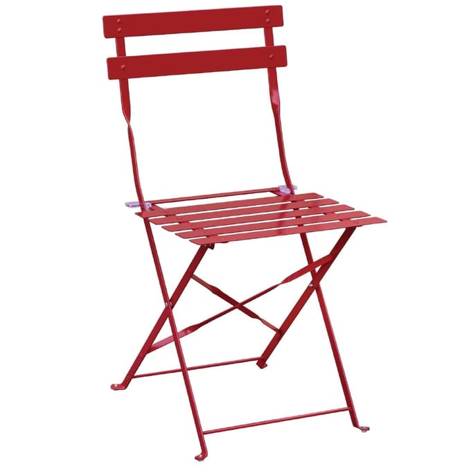 Bolero Perth terrasstijl klapstoelen Rood (2 stuks)