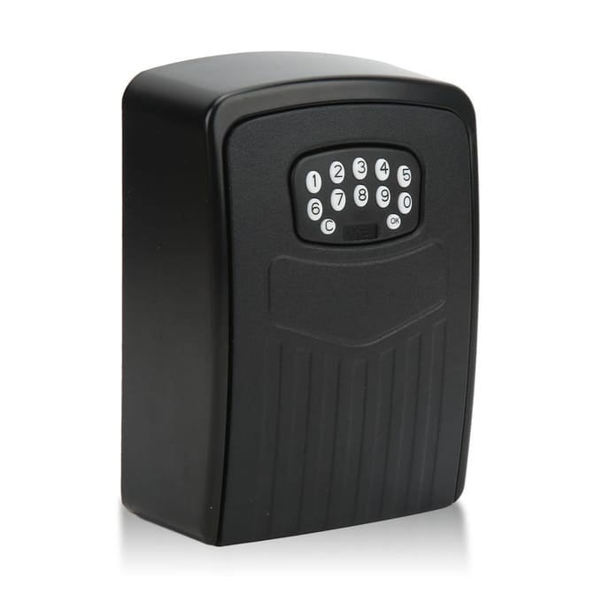 Boîte à clés intelligente Mot de passe dynamique Bluetooth APP Télécommande Haute sécurité IPx5 Étanche pour le stockage de clés black