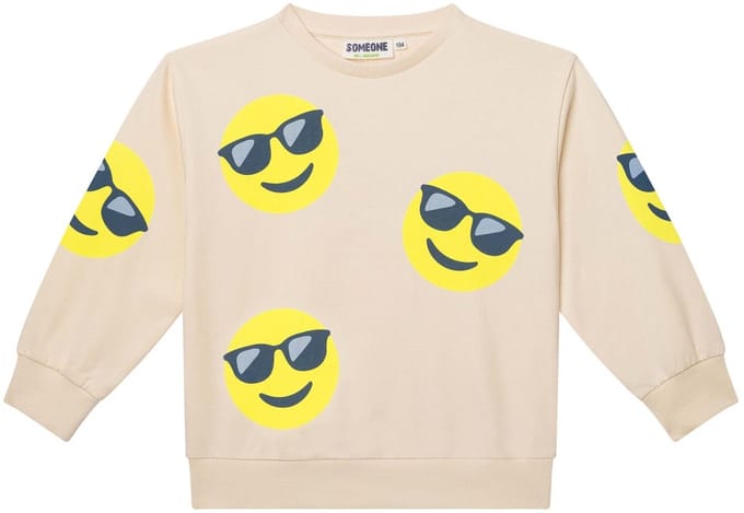 Someone - Jongens sweater - Maat 128 - Jongens - Creme -