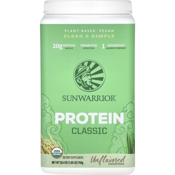 Sunwarrior, Protéine Classique, Non Aromatisée, 1,65 lb (750g)