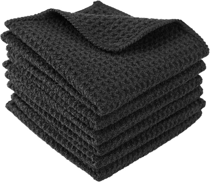 Dailygoods- Theedoeken 6 Stuks - Wafelstructuur - Microvezel