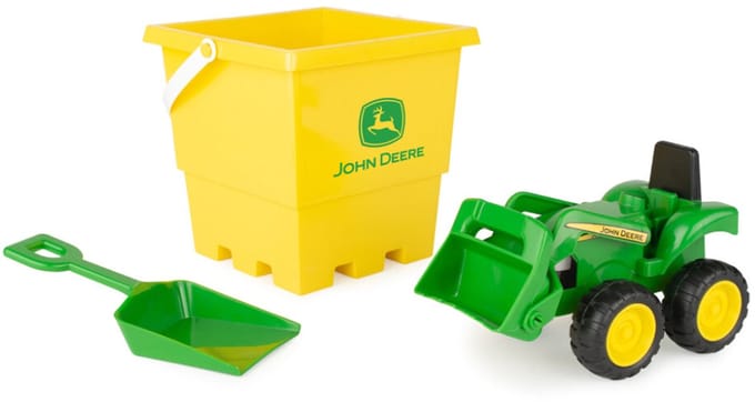 Britains zandbak speelgoed set John Deere tractor boerderij 3-delig.