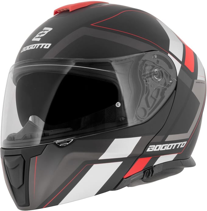 Bogotto FF403 Murata Rood Zwart Systeemhelm - Helm