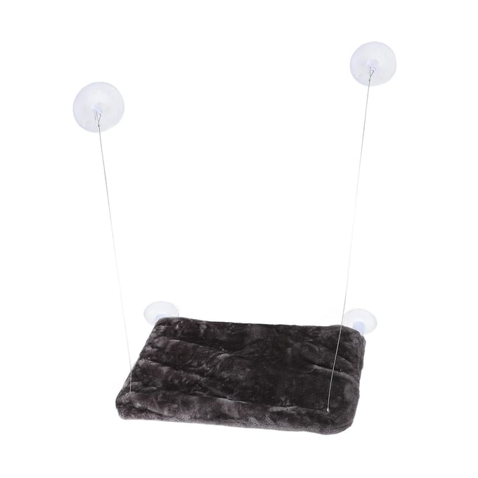 Kattenraamhangmat Ruimtebesparend Raamgemonteerd Kattenzitje Grote Ruimte Zuignap Stevig Kattenrust black