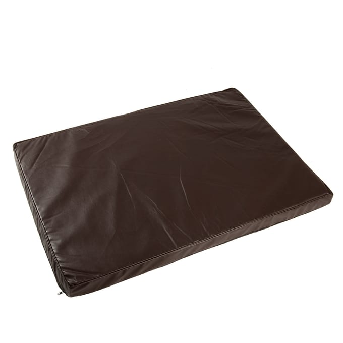 - L 100 x B 70 x H 6 cm - Hondenkussen Wellness Kunstleer Donkerbruin