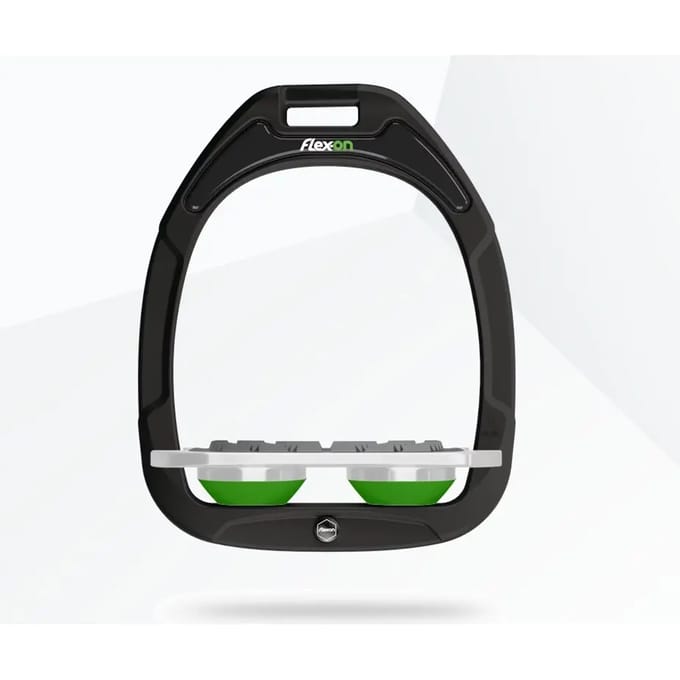Platte Grip Stijgbeugels Groen/Grijs Flex-On Green Composite