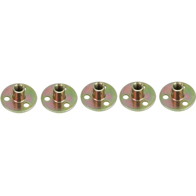 5 stuks verzinkte driegats borgmoer ronde basis meubelmoeren (M8*37)