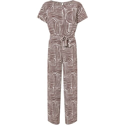 ESMARA Dames jumpsuit (Bruin/print, XS (32/34))